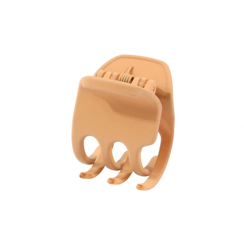 4cm Milk Coffee Hair Claw Clip - Frosted Small Shark Clip for Women's Updos