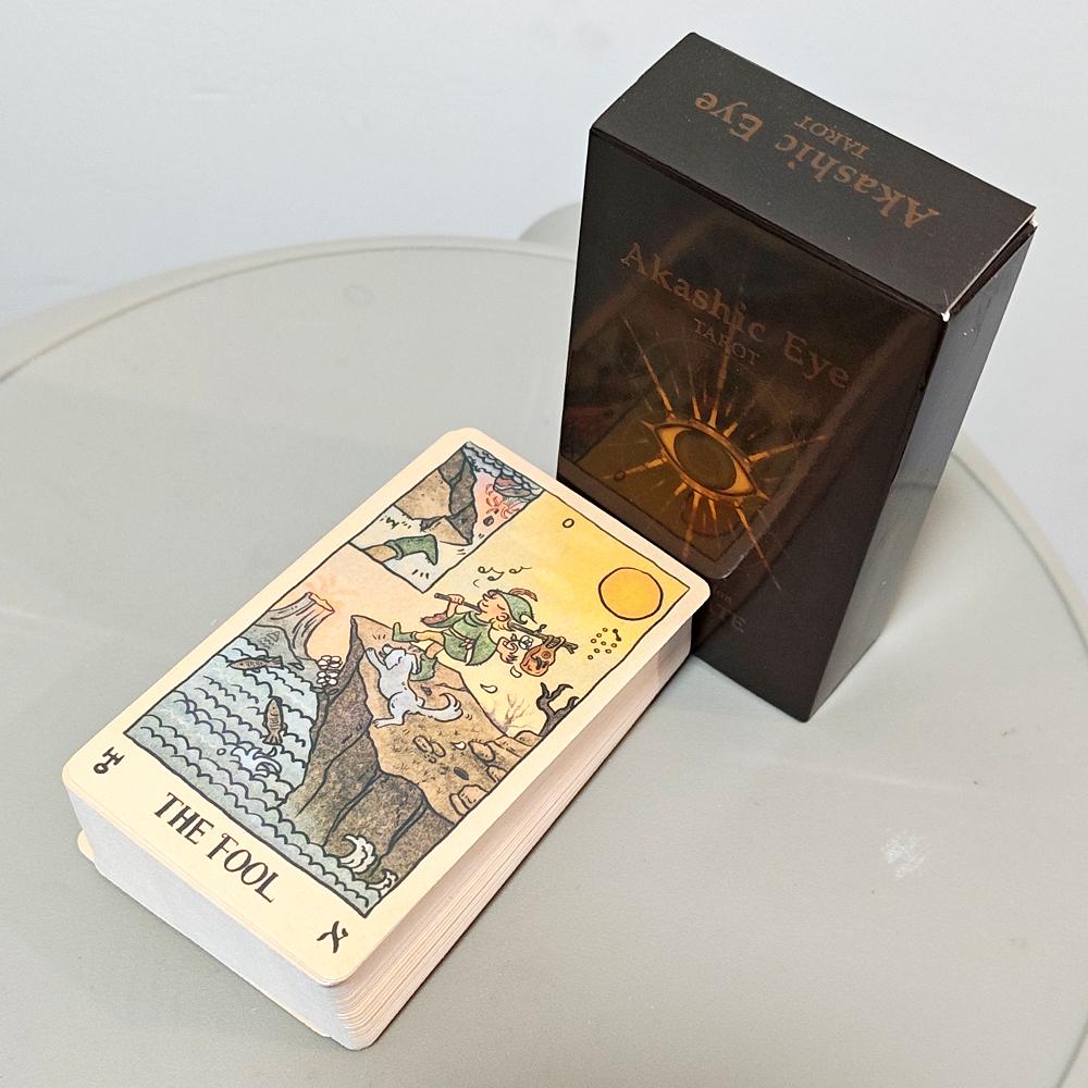 Akashic Eye Tarot Portable Edition 78 Cards 10.3*6cm Indie Tarot Deck for Divination and Daily Guidance чёрный