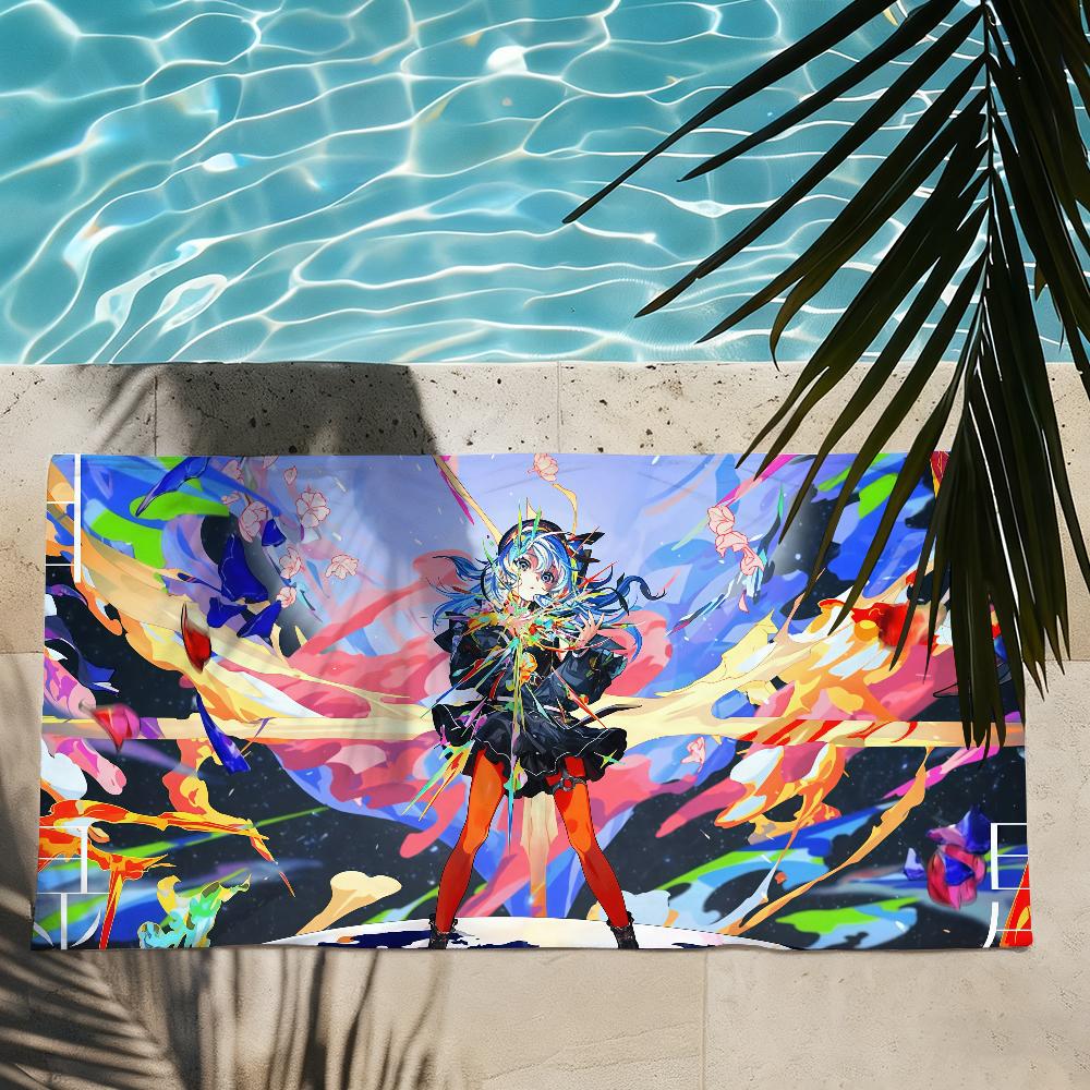 Singer H-Hoshimachi Suisei Towel Soft Lightweight Anti-Sand Large Beach Towel Quick-Drying Bath Sports Family