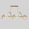 Copper Modern Led Chandelier For Living Room Dining Room Kitchen Decoration Gold Pendant Lamp Circle Ring Ceiling Hanging Lights