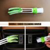 Car Plastic Cleaning Brush Auto Air Conditioning Vent Interior Detail Brush For Opel Mokka Corsa Meriva Zafira H G Car Valve Cap