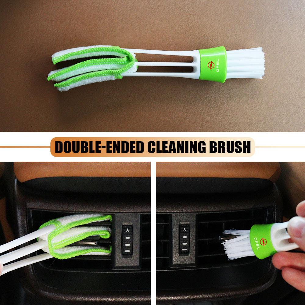Car Plastic Cleaning Brush Auto Air Conditioning Vent Interior Detail Brush For Opel Mokka Corsa Meriva Zafira H G Car Valve Cap