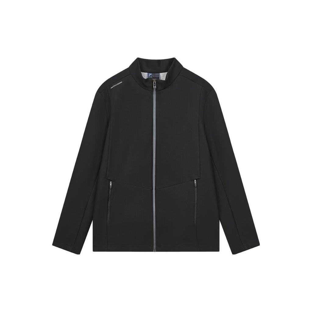 Fila Solid Color Stand Collar Knitted Casual Jacket Men Jacket Black F11M412502FBK