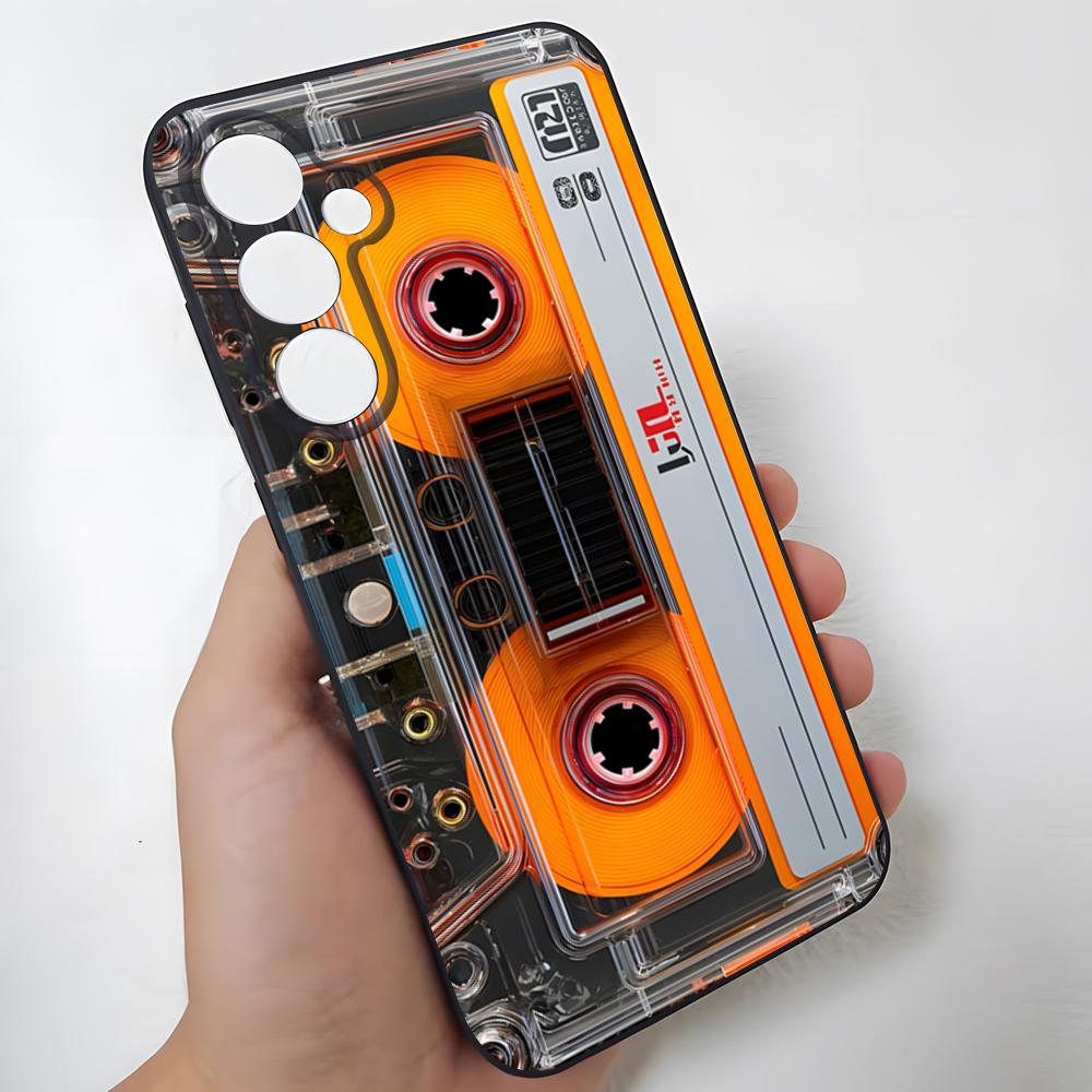 Retro Magnetic Radio Tape Cassette Phone Case For Samsung S26 Ultra S25 Edge Ultra S23 S22 S21 S20 Ultra Plus S24 Fe Glass Cover