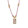 Titanium Steel Gold-Plated Necklace Tarot Card Point Drill Oil Drip Rope Hand-Knotted Popular Fashion Jewelry Women
