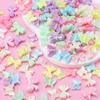 100/200pcs Acrylic Beads Plated Color Butterfly Bow Loose Beads For Jewelry Making DIY Bracelets Necklace Earrings Accessories