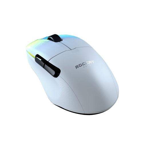 ROCCAT Gaming Mouse Kone Pro Air Wireless 2.4GHz/Bluetooth White/White Optical/19K/Optical Switch/Side Button/Lightweight 75g/PTFE/Reflex/RGB German D