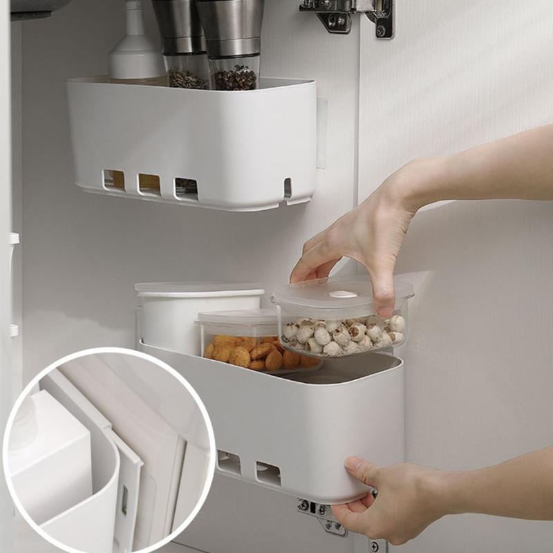 2 Pieces Multi-function Drawer Type Wall Hanging Storage Box Perfect to Hang to Bedside for Remote Controls Books Phone