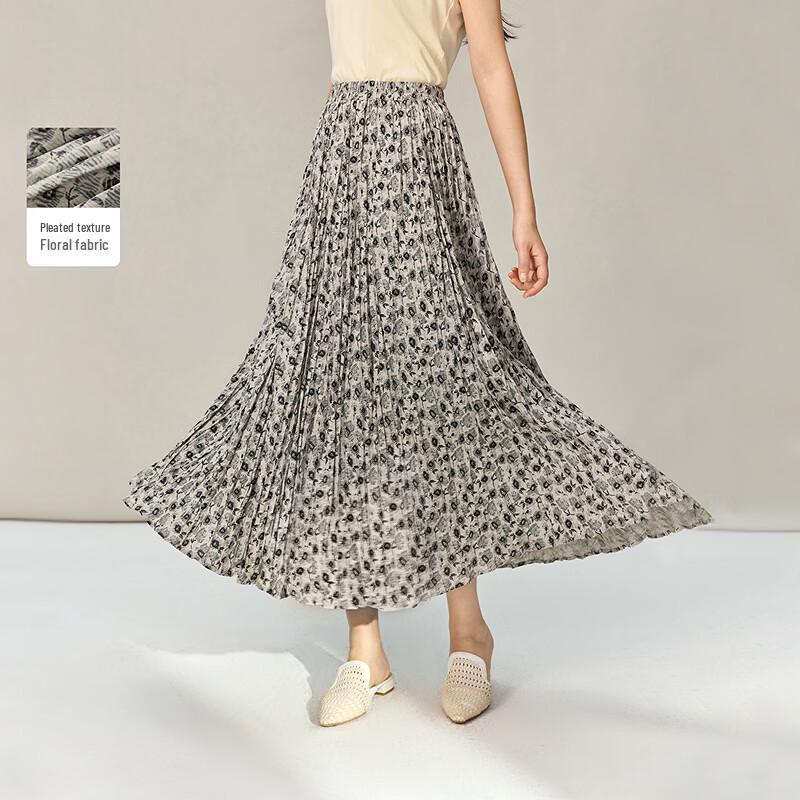 INMAN Весна 2026 Плиссированная Цветочная Юбка А-силуэта S