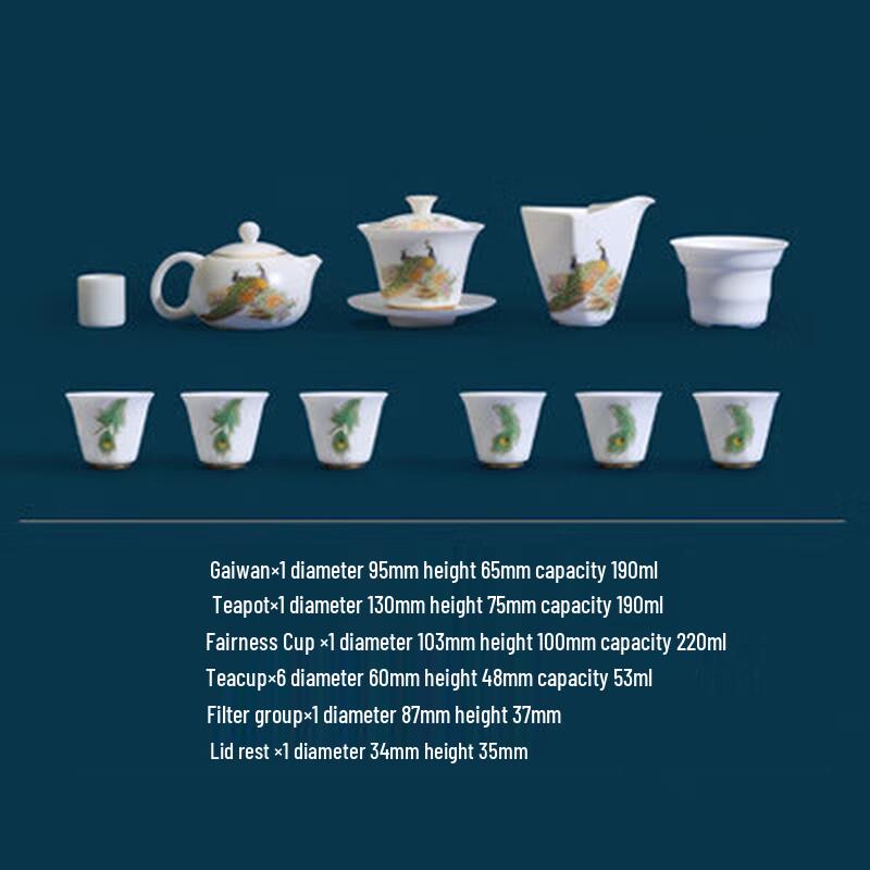 

Unglazed Mutton Fat Jade Porcelain Kung Fu Tea Set
