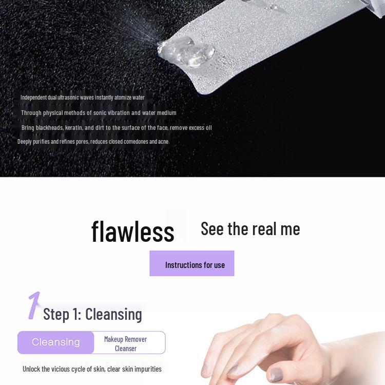 Ultrasonic Skin Scrubber: Exfoliator & Blackhead Remover Tool for Home & Salon Use