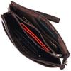 Interesting Clutch for Men Made of Genuine Textured Leather with Crocodile Embossing CANPELLINI 21554 Brown
