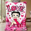 Soft Flannel Blanket Lightweight Cozy Bedroom Living Room CoverBetty Boop