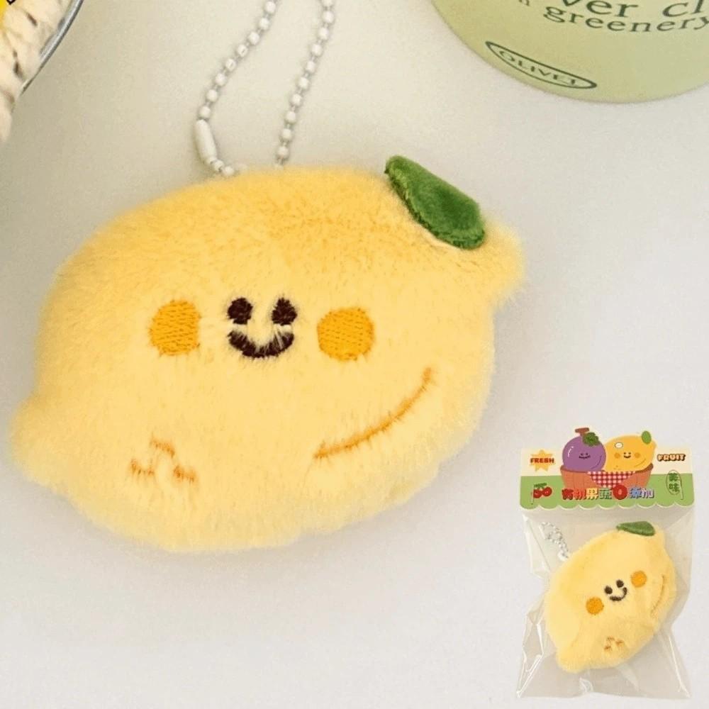 Nejnovější animovaná plyšová panenka ovoce Klíčenka Mango Broskev Banán Roztomilý přívěsek na batoh Avokádo Citron Třešeň Přívěsek na tašku Narozeninové dárky