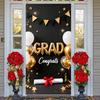 Grad Party Banner Golden Star Ornament Congrats Grad Banner Graduation Banner Graduation Themed Graduation Display