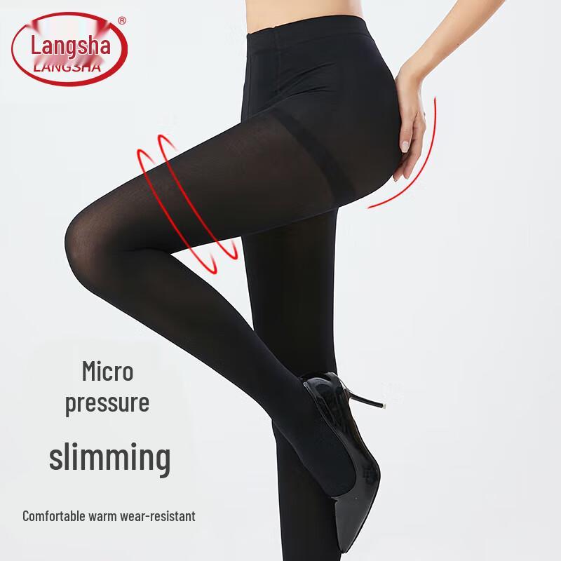 LANGSHA Velvet Bare-Leg Effect Plus Size Pantyhose