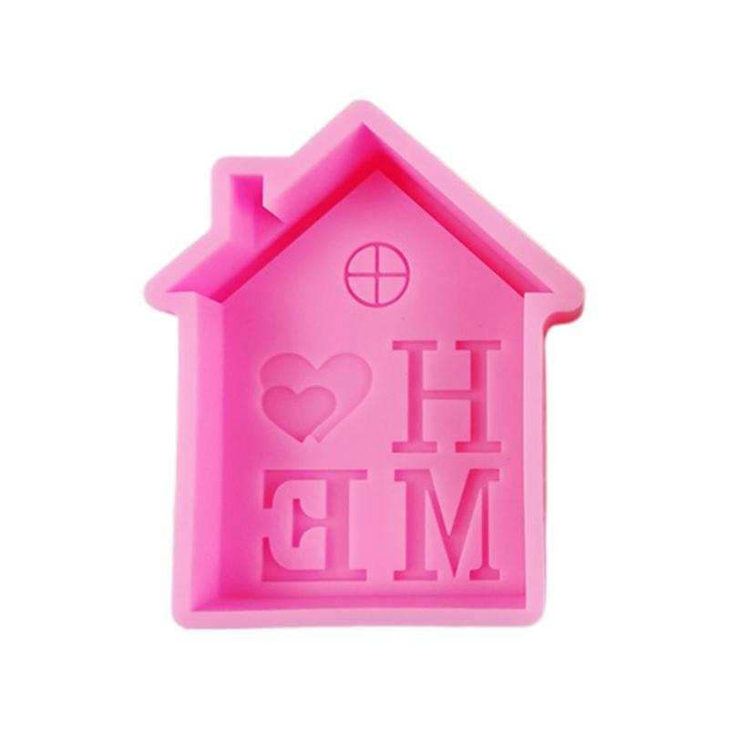 House Shape Silicone Mold Christmas Home Letter Candle Mold Dinner Wax Silicone Candle Mould Christmas Home Decoration