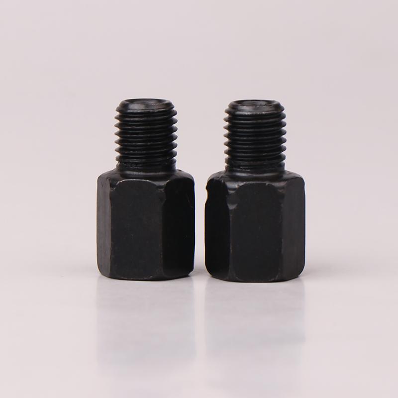 2Pcs Motorcycle Rearview Mirrors Conversion Black Mirror Adapters M10 10Mm M8 8Mm Bolt Clockwise Anti-Clock Right Left Thread