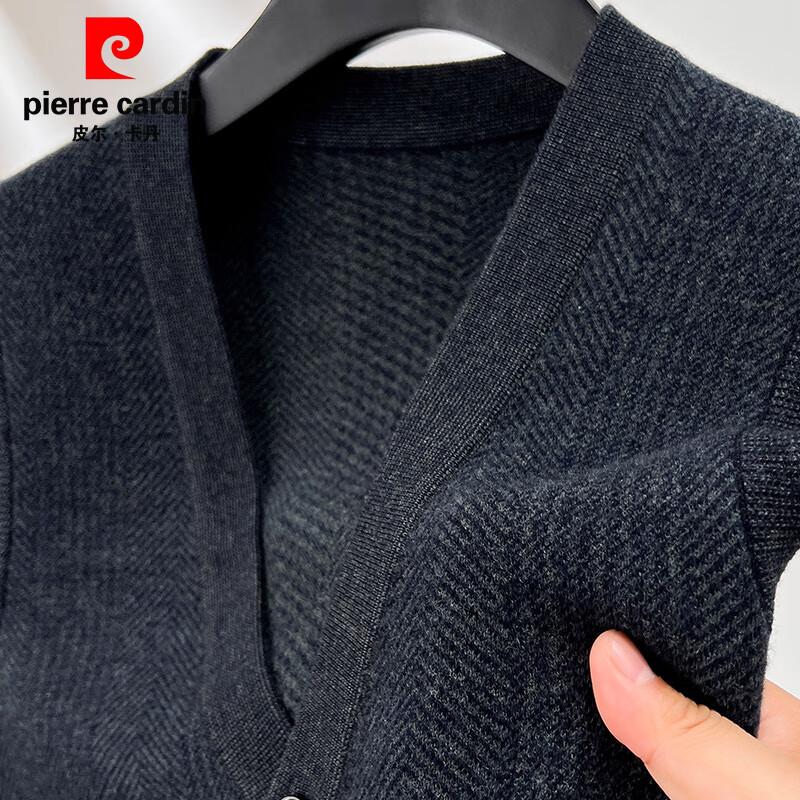 Pierre Cardin Herren 100% Wolle V-Ausschnitt Strickweste