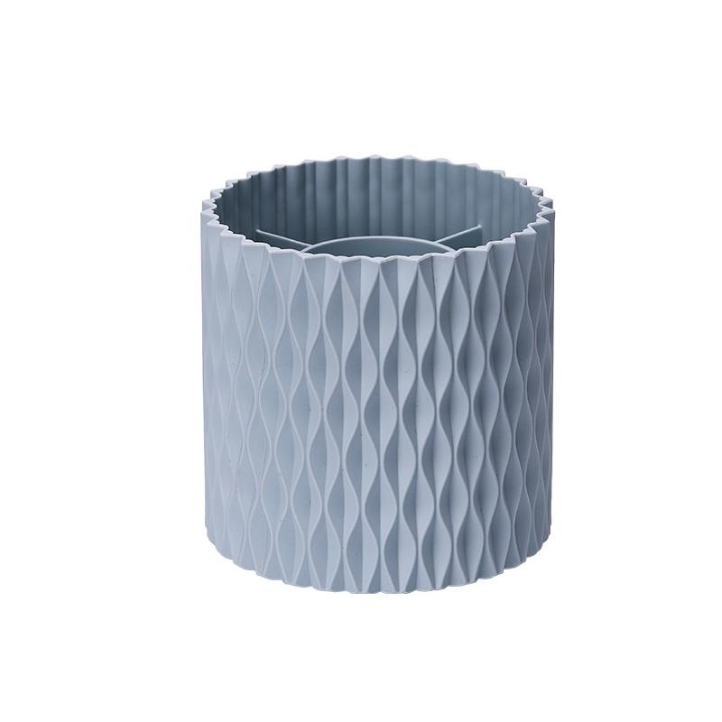 

360°Rotating Pen Holder Large Capacity Pencil Storage Box Desktop Makeup Brush Bucket Organizer School Office Stationery синій