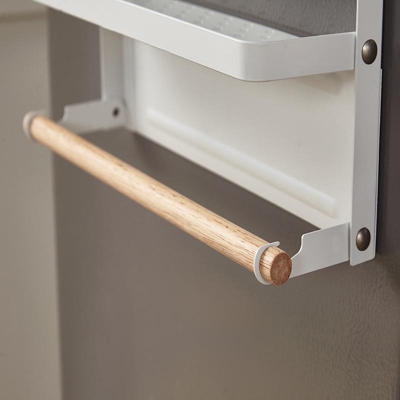 Refrigerator Side Shelf: Multi-functional Kitchen Storage Rack for Paper Towels & Plastic Wrap