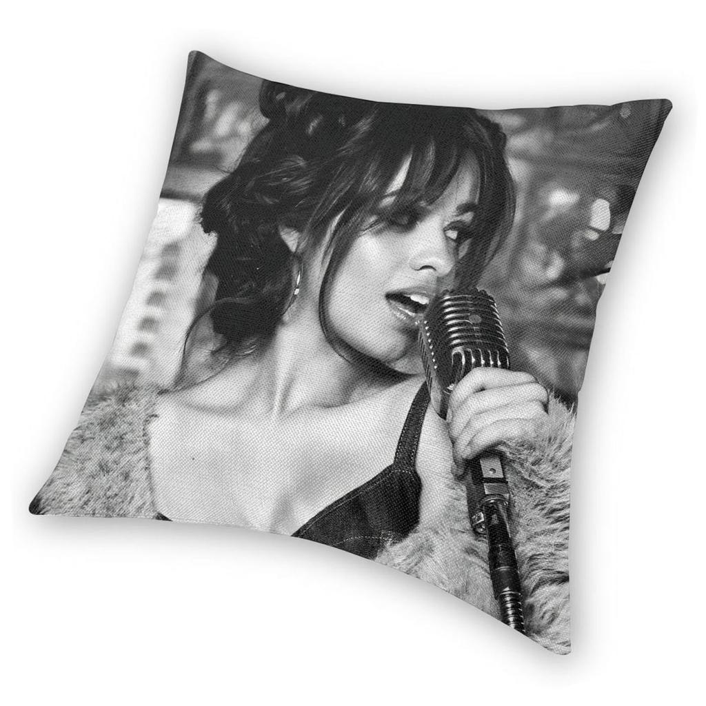 Singer Camila Cabello Pillowcase Printed Polyester Cushion Cover Decoration Pillow Case Cover Seater Zipper 18''