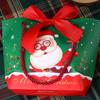 10pcs Cute Christmas Gift Bag Handheld Xmas Eve Packaging Bag Christmas Fruit Packaging Box  Holiday