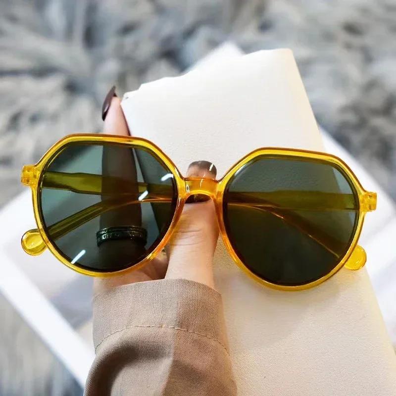 Authentic Round Sunglasses Thick Frame Sun Glasses Classic Geometric Shades Unisex Vintage Eyewear Outdoor Driving Goggles