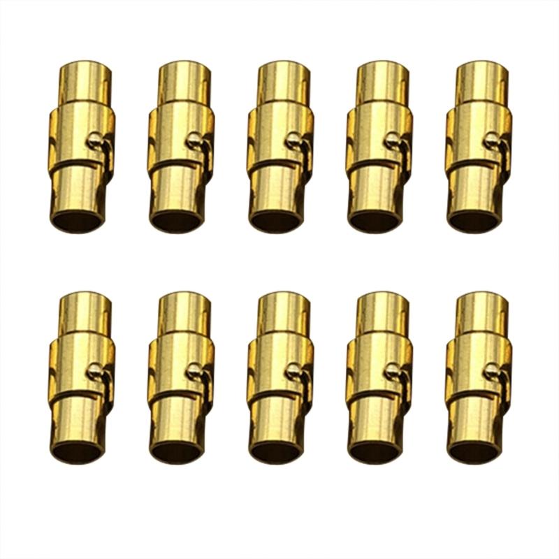 Balení 10 magnetických zapínání Díl pro výrobu šperků Měděné koncovky šňůr pro kůže Lanový náhrdelník Náramek Příslušenství