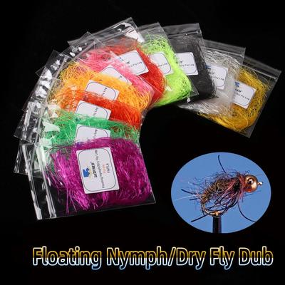 2 g/pachet Nimfă plutitoare/Dry Fly Dub Legare a muștelor Material de dublare din silicon Naluci de pescuit 10 culori disponibile