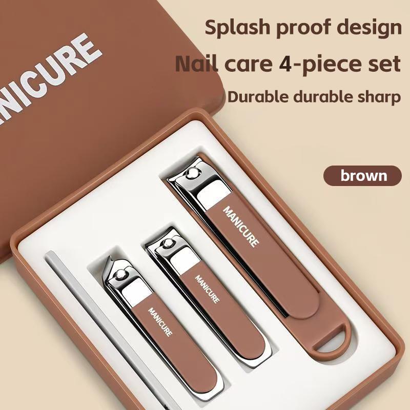 Xiaomi New Nail Set 4/6 Stainless Steel Splash Proof Nail Clippers Set Advanced Home Special Nail Clippers Nail Beauty Tool Set