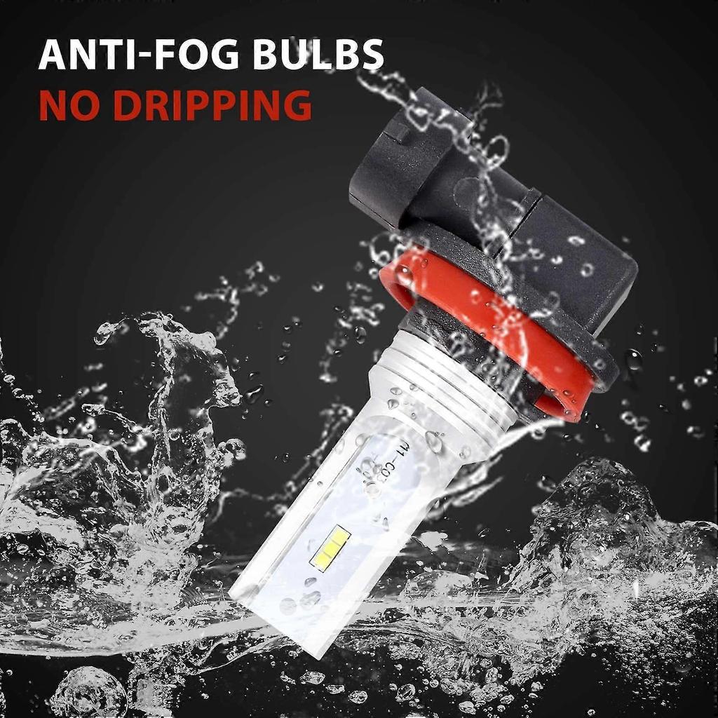 H8 H11 H16 Led Fog Light Bulb, H16 Led Fog Lamp High Csp-Y11, White 6500K (Pack Of 2)