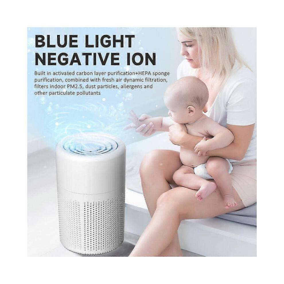 Desktop Air Purifier - Easy to set up home air purifier with cleaner and H13 HEPA filter for sleep, smoke, allergies, pet dander, odor, dust, office