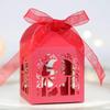 KX4B 100pcs Angel Dancing Pearl Paper Hollow Cut Favor Gift Candy Box Storage with Ribbon Decoration Baby Shower Wedding Party