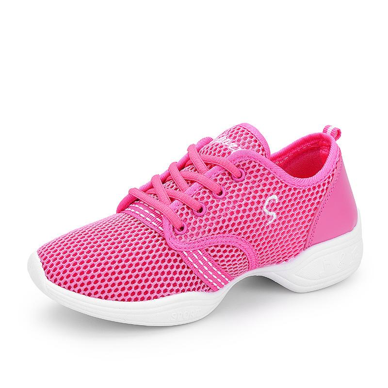 Fashion Women's Dance Shoes Soft Outsole Woman Jazz Hip Hop Sports Sneakers Ladies Mesh Breathable Girl's Modern Jazz Dancing Shoes