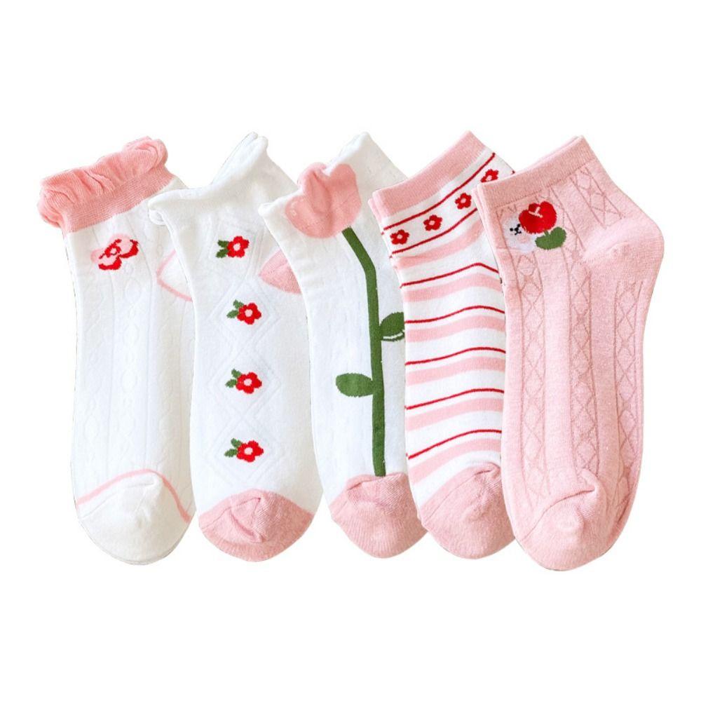 Japanese Boat Socks Soft Casual Socks Sweet Women's Boat Socks Female