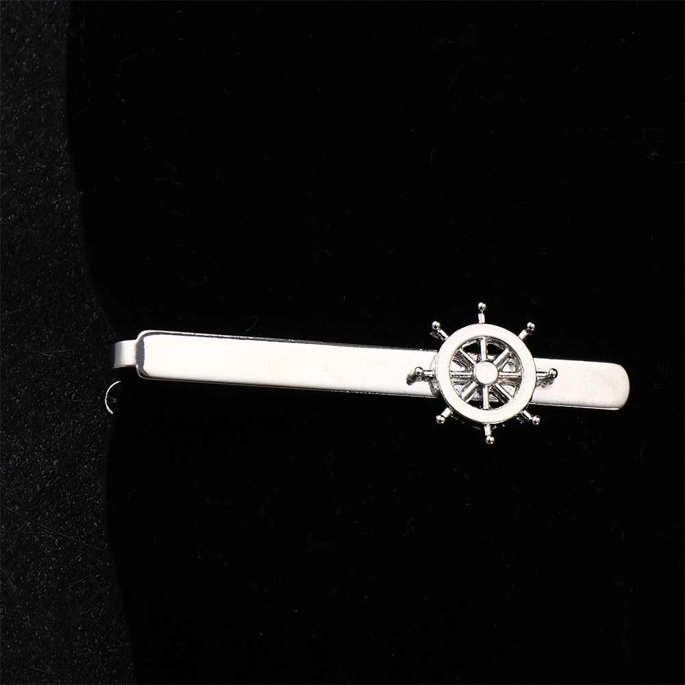 Jewelry Wedding Tie Pin Gold Plated Men Necktie Buckle Clasp Clip Necktie Bar Clasp Rudder Tie Clip