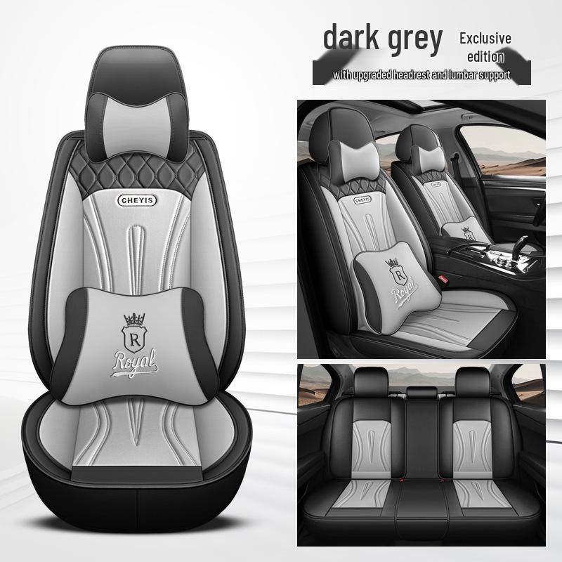 Leather Car Seat Cushion Cover - Full Coverage, All-Season Style