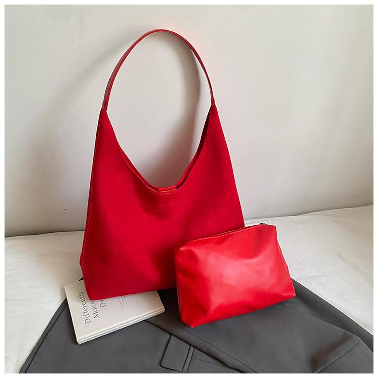 Korean Niche Underarm Bag Women's New 2025 Large-capacity Casual Fashion Retro Tote Bag Commuter Shoulder Bag