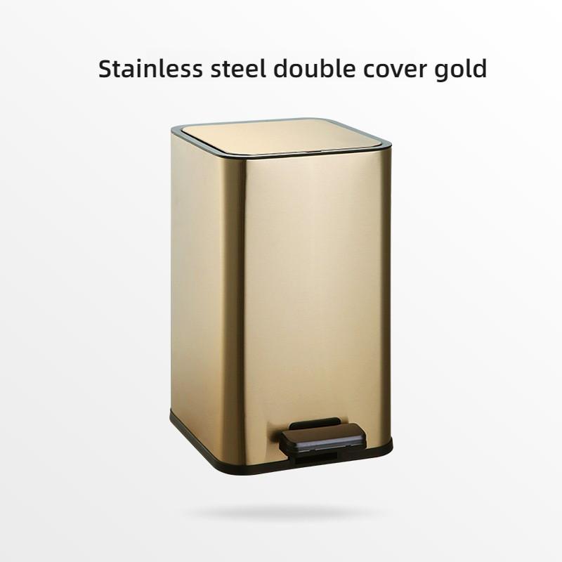 Household Bathroom Trash Can Kitchen Living Room Stainless Steel Garbage Basket Large Capacity Pedal Rubbish Bin