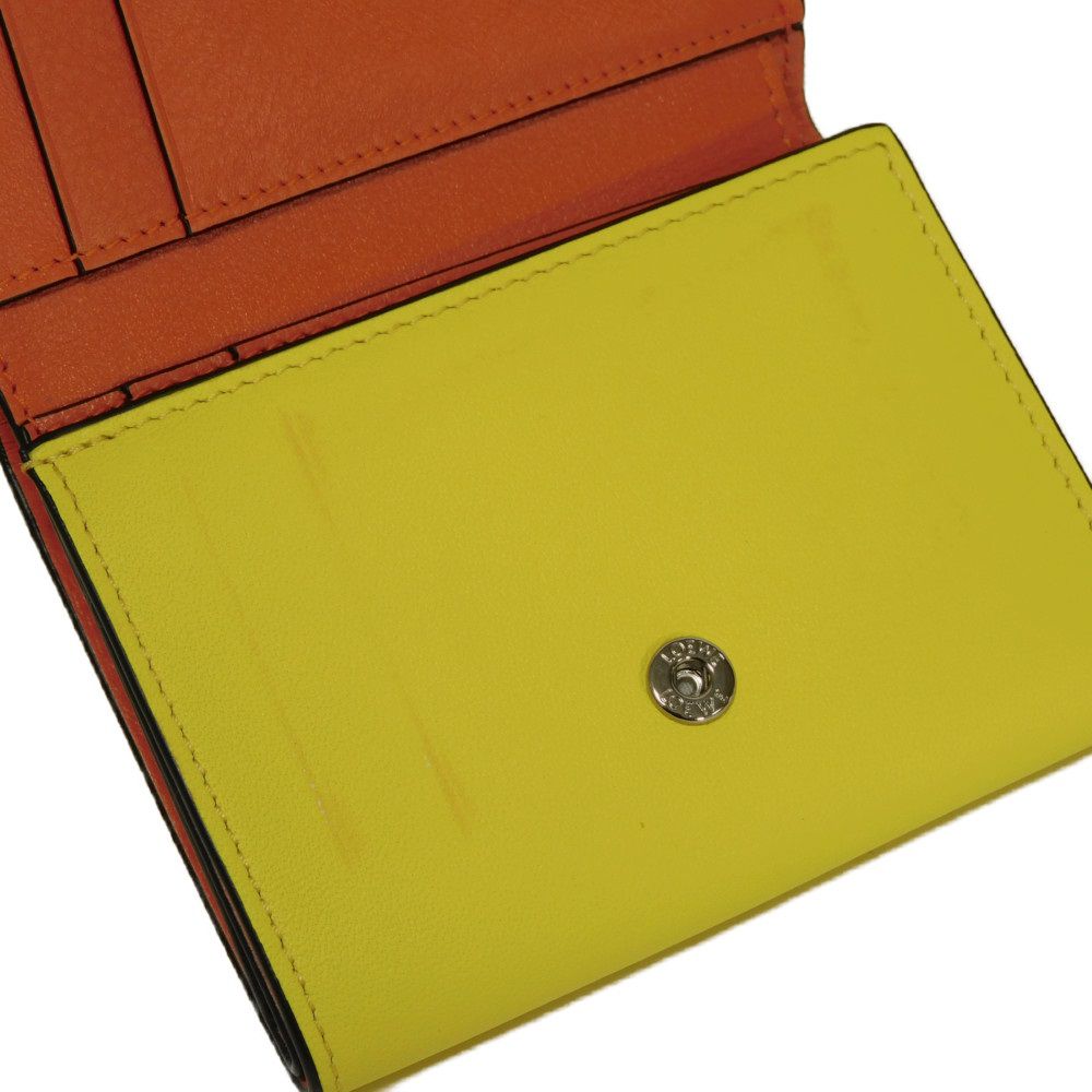 Used 12695 Cocktail Trifold Wallet C643TR2X13 7942 Anagram Lemon Stone Orange Paula's Ibiza Yellow Women's from Japan