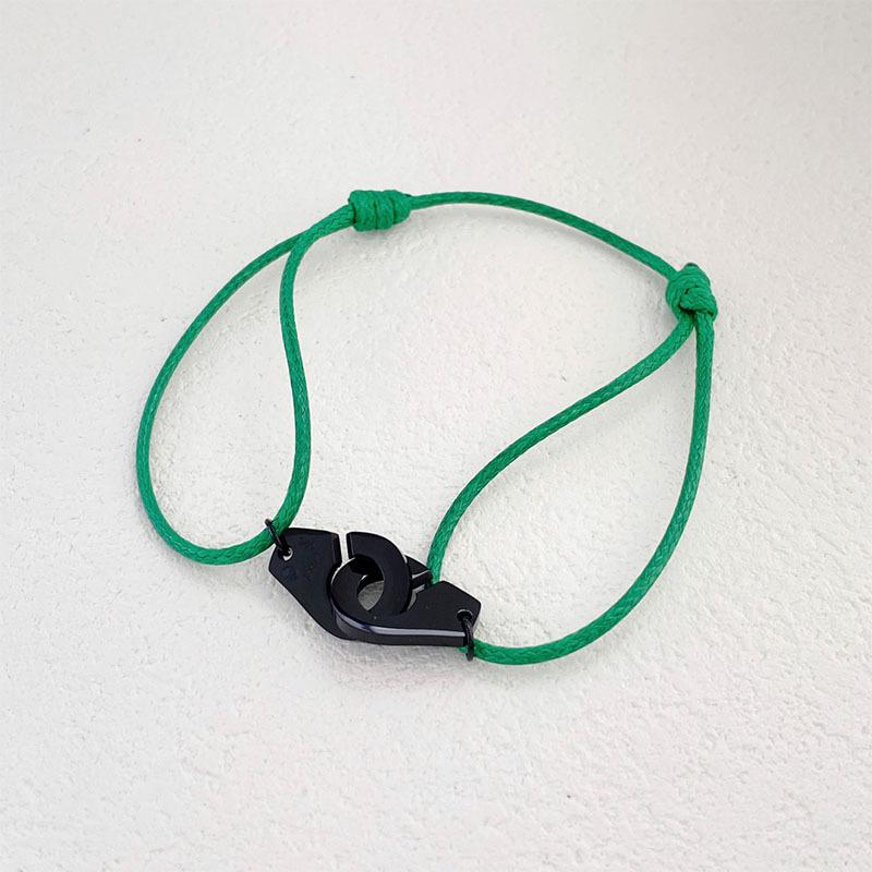 Adjustable Red Wax Rope Bracelet - Non-Fading Handcuff Style for Men and Women