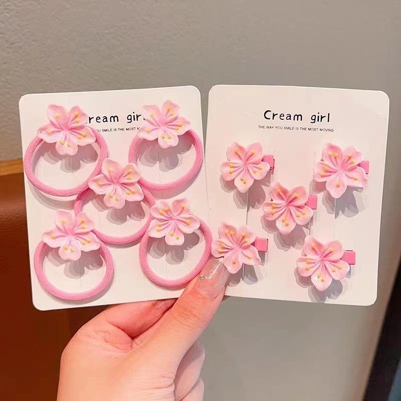 Baby Hair Clip Set Baby Headband Accessories Cute Kid Hair Clip Hairpins Pink Floral Girl Baby Barrettes Hair Accessories