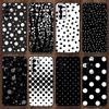Black And White Polka Dot Phone Case For Samsung Galaxy A13,A21s,A22,A31,A32,A52,A53,A71,A80,A91 Soft Black Cover