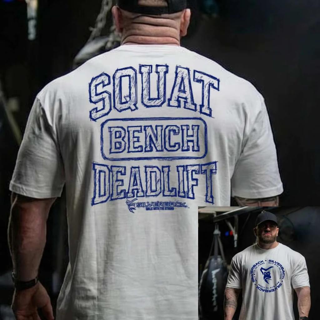 Squat Bench Deadlift Professional Strength Training Clothing Brand T-Shirt Cotton Graphic Tee Unisex Unisex Summer Streetwear