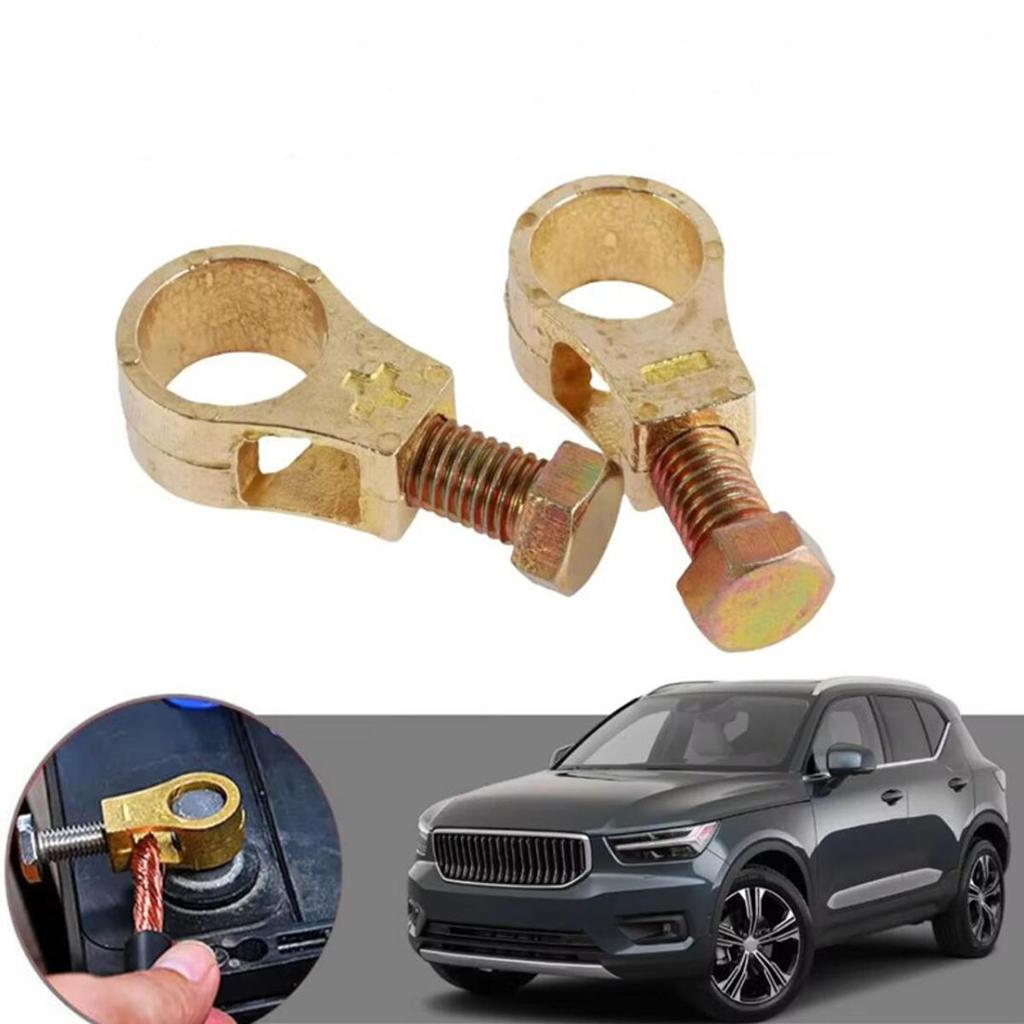 Car Battery Terminal Connector Clip Pure Copper Heavy-duty Battery Connection Clamp Durable for Van Boat Truck Caravan