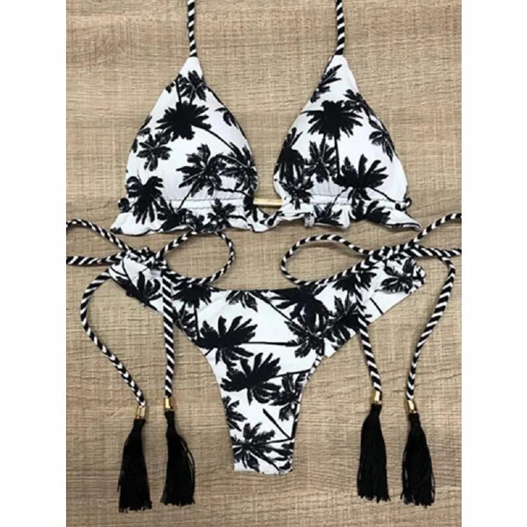 

Сексуальный принт бикини комплект женский купальник бандажный двухсекционный купальник бразильский бикини пляжная одежда купальный костюм 2025 новый M