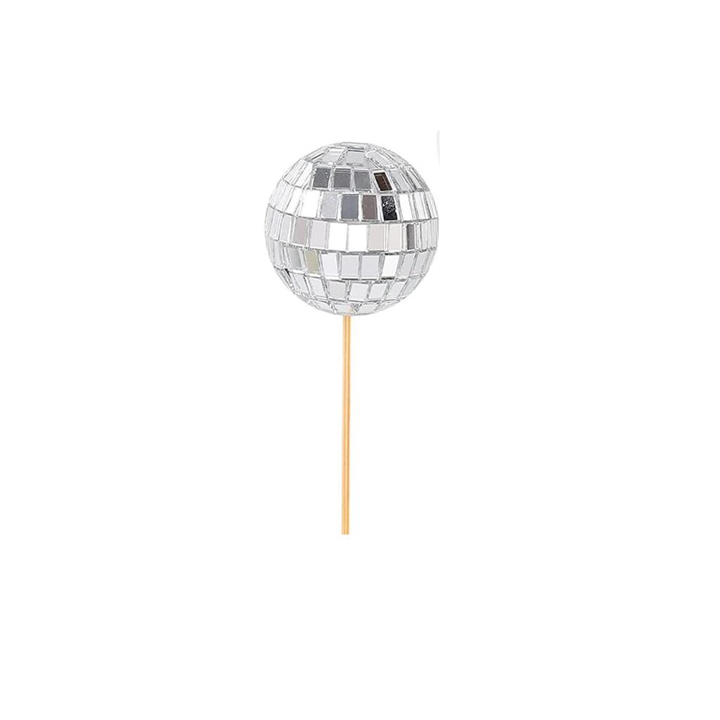 Disco Spiegelkugel, Kuchenaufsatz, Neuer Stil, Reflektierender Disco-Aufsatz, Geburtstagsdekoration, Kreative Partydekoration