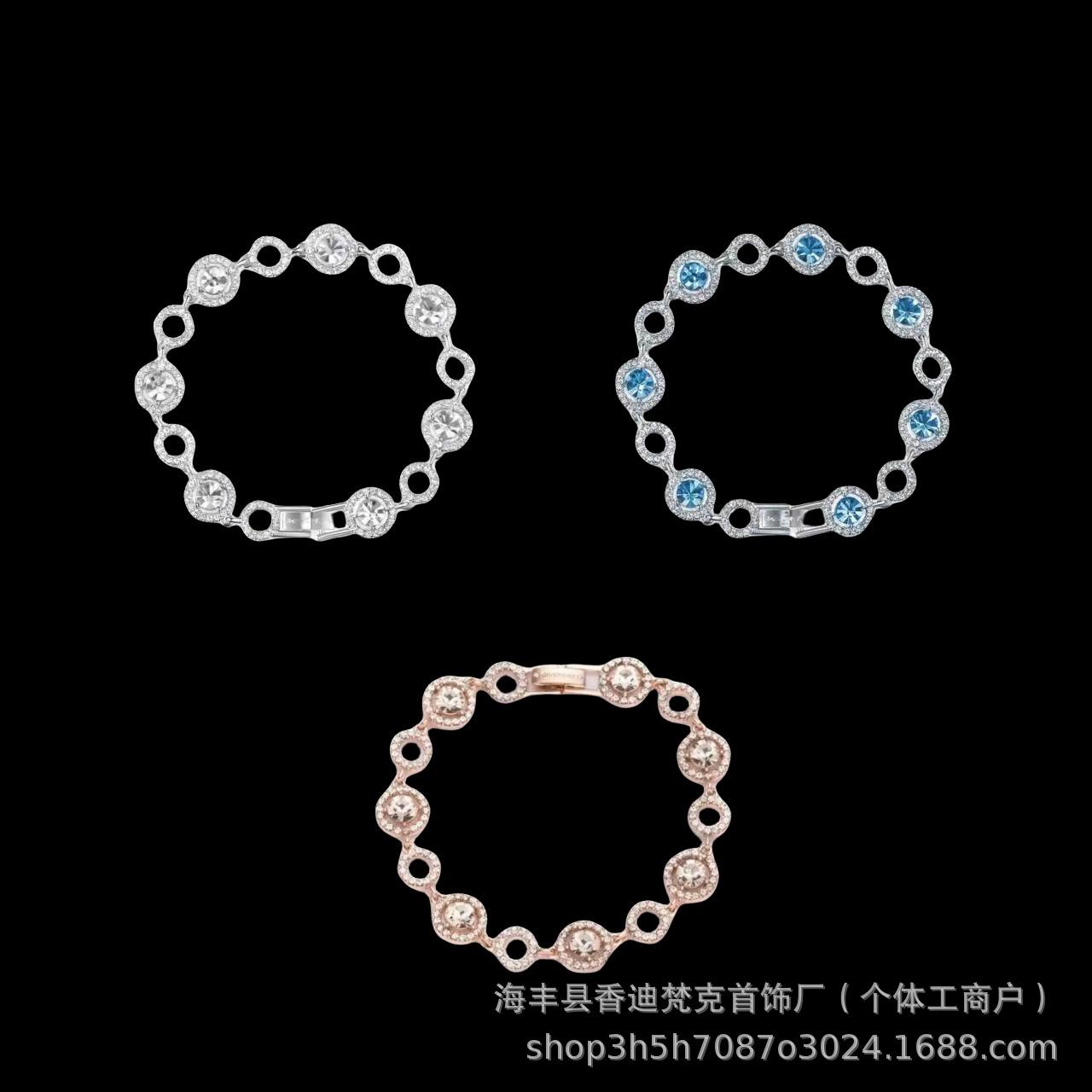 

GVC Ji Romance Series Crystal Bracelet: Elegant Women s Light Luxury Fashion Jewelry Black Packaging