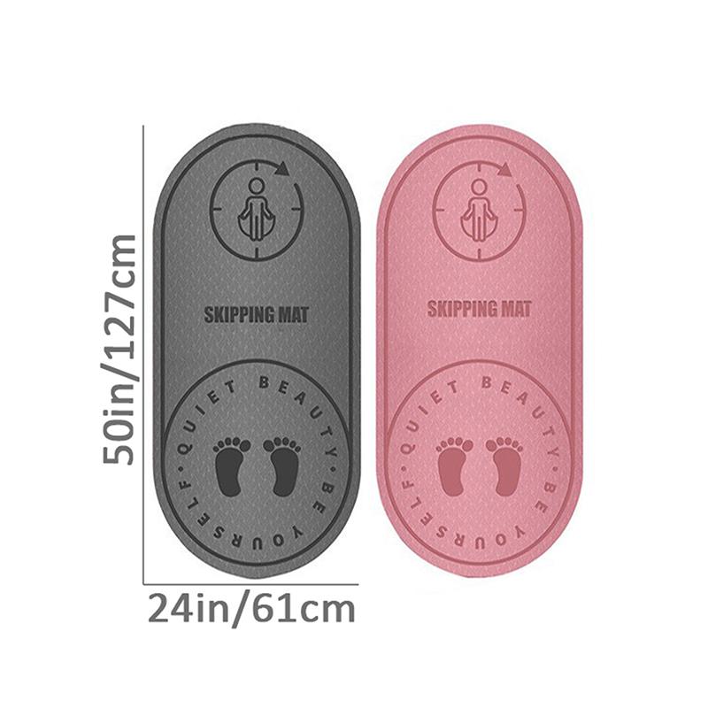 Skipping Rope Mat Anti-Noise Jump Rope Mat Exercise Nonslip Shock Absorption Yoga Mat Tpe Skipping Mat Fitness Yoga Pad